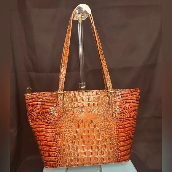 Brahmin Asher Tote & Card Wallet in Pecan Melbourne - Picture 4 of 15